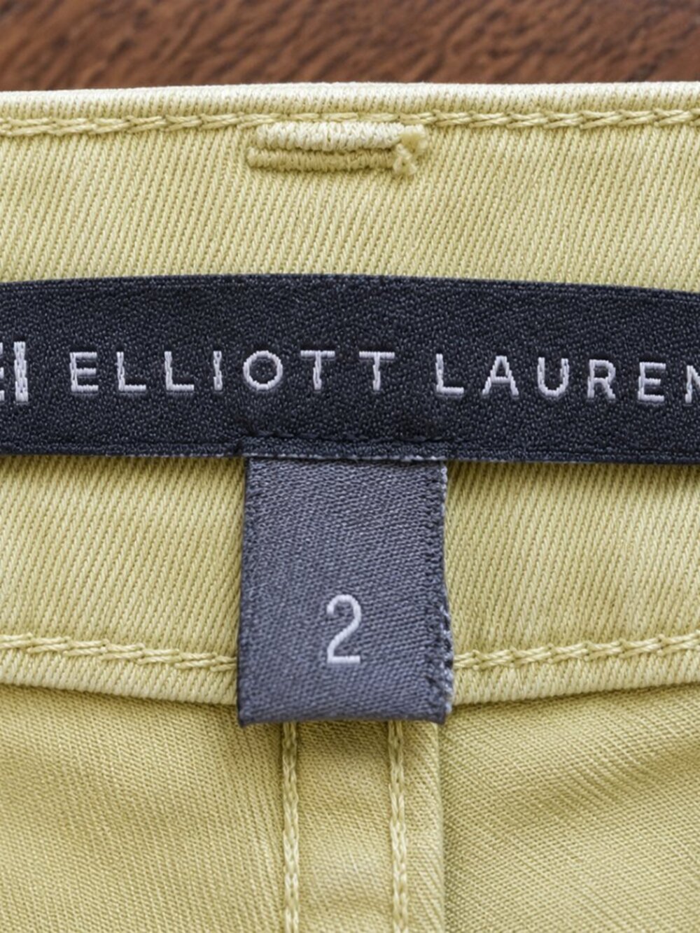 Chartreuse Stretch Bootcut Pants Size 2 Citron Green Resort Chic Elliott Lauren - Picture 3 of 6